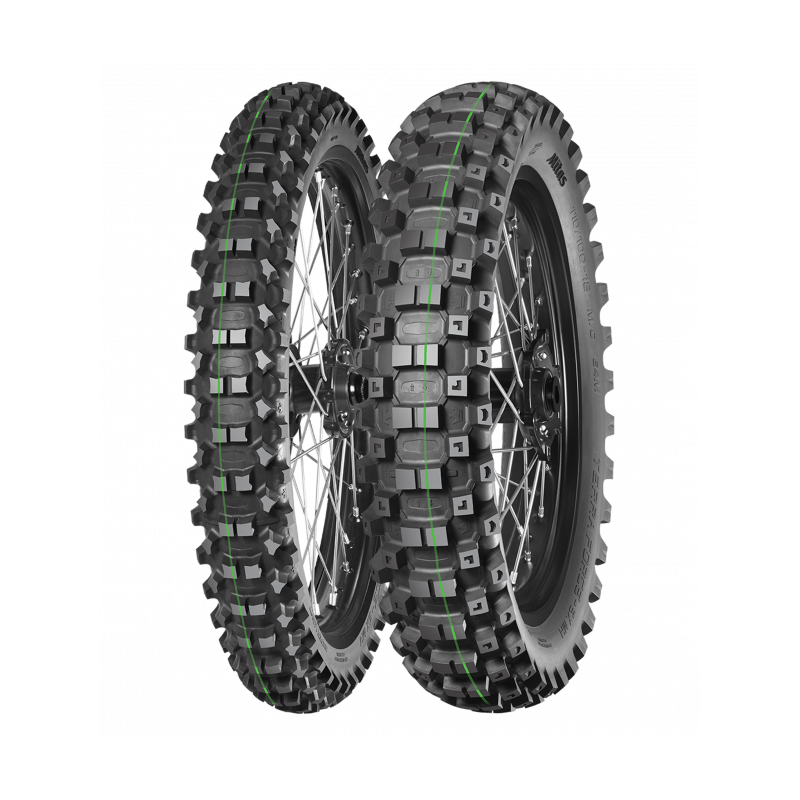 Immagine rappresentativa della gomma MITAS MITAS M  TT  R  SUPER LIGHT (MH TERRAIN)  (zielony pasek) 120/90 R18 65M